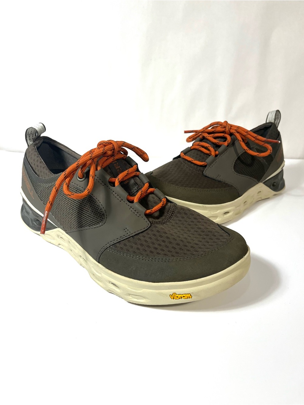 Merrell Tideriser Lace Boat Water Shoes Brown Orange Men's 9